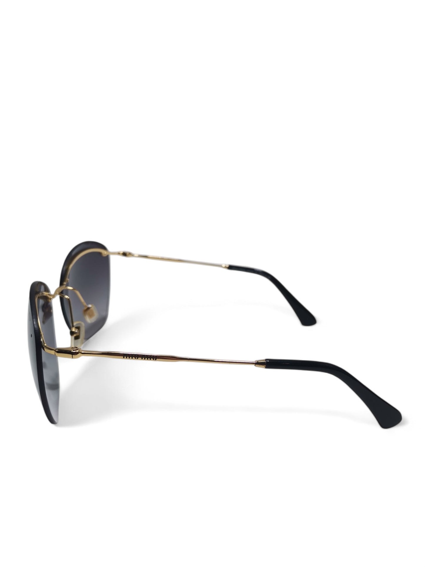 Miu Miu - Black and Gold Rimless - Metal