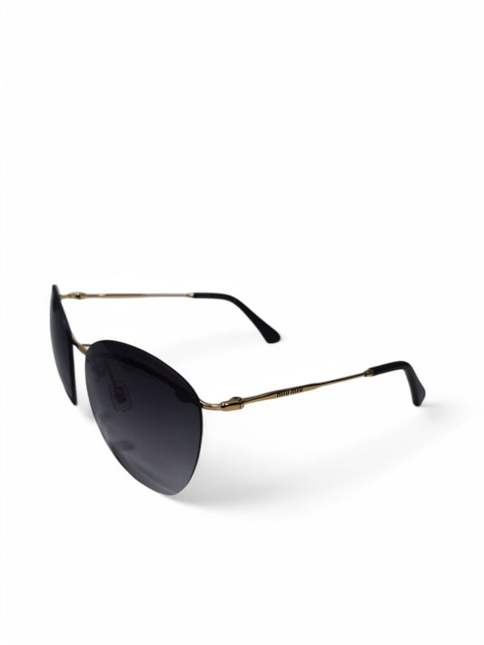 Miu Miu - Black and Gold Rimless - Metal