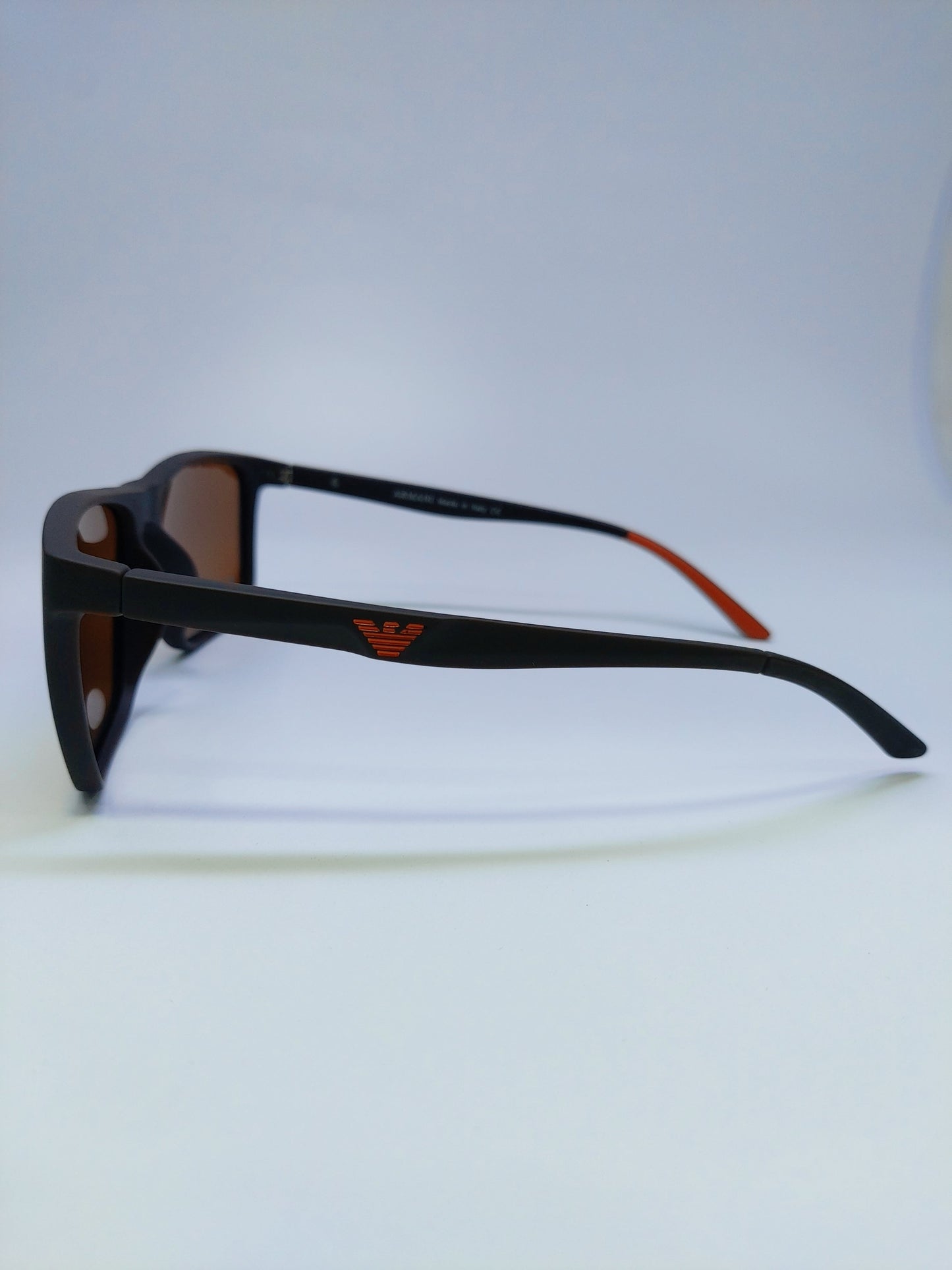 Armani - Brown with Orange Logo - Plastic / Acetate