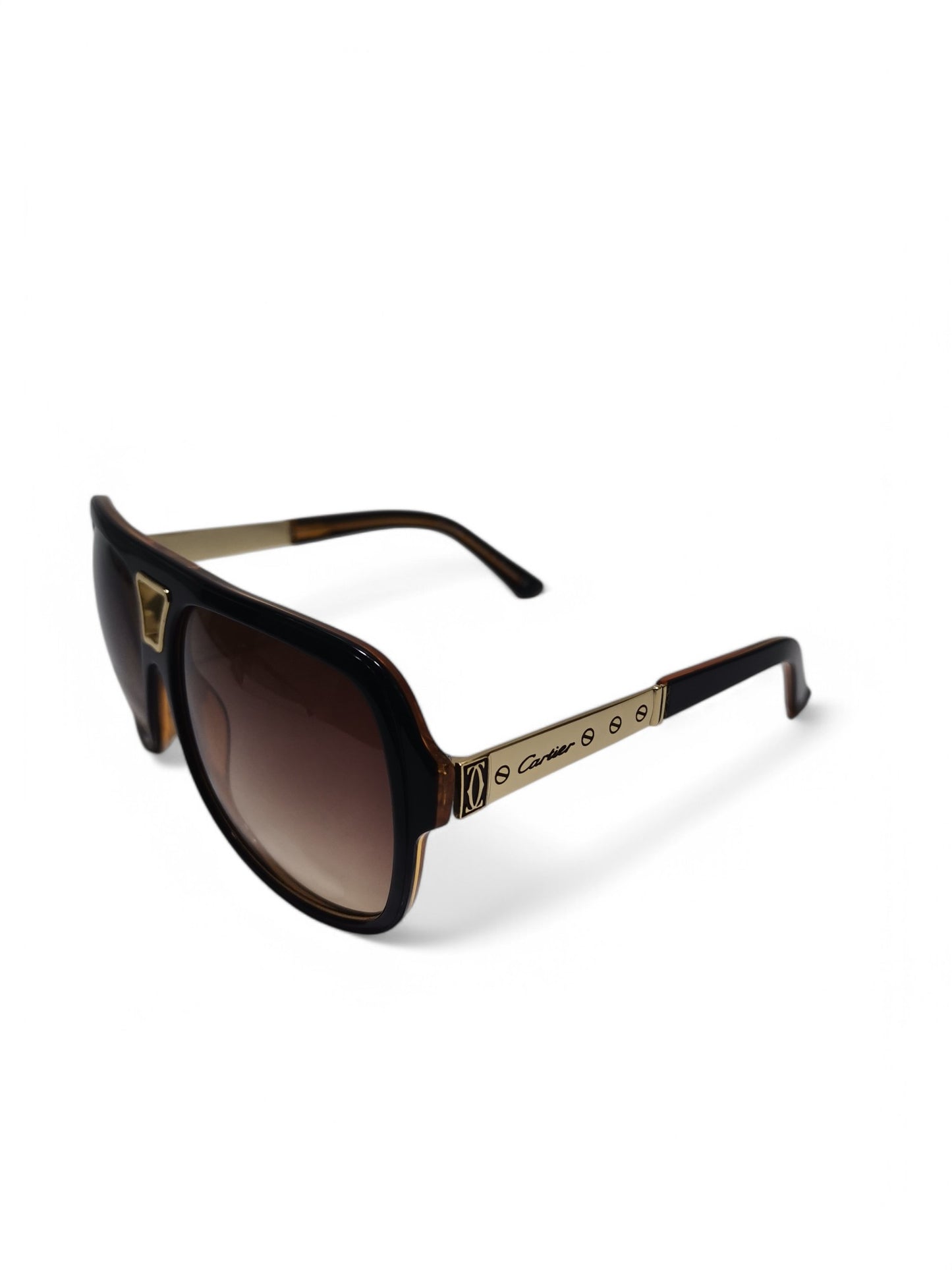 Cartier - Brown and Gold - Metal / Plastic