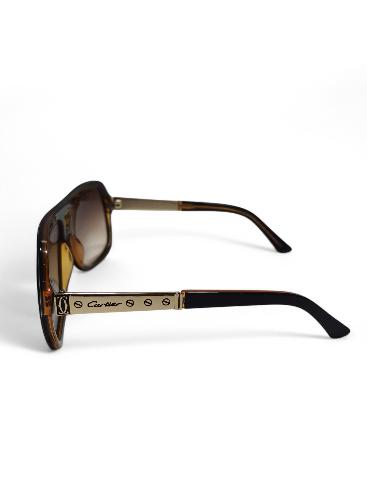 Cartier - Brown and Gold - Metal / Plastic