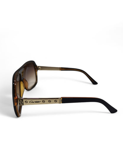 Cartier - Brown and Gold - Metal / Plastic