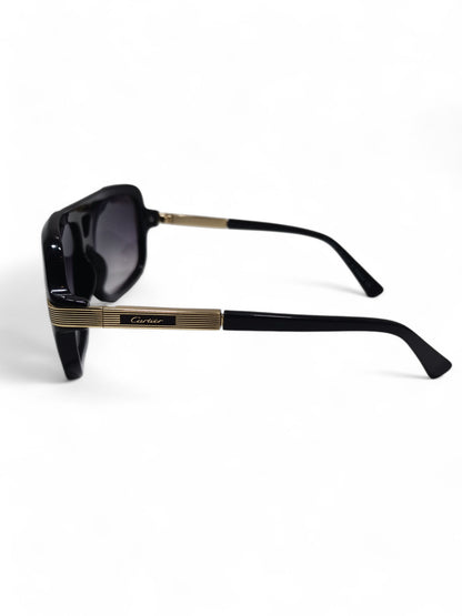 Cartier - Black and Gold - Plastic / Acetate