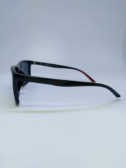 Armani - Black with Mehroon Logo - Plastic / Acetate