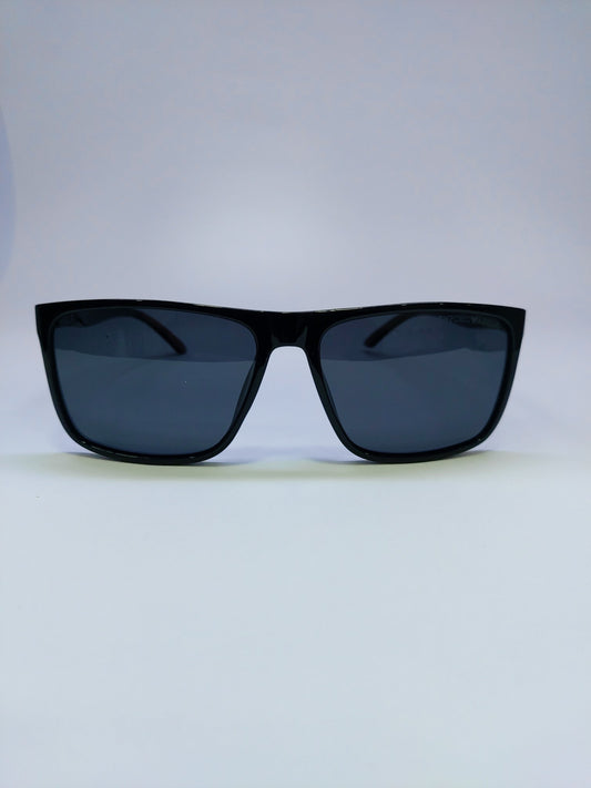 Armani - Black with Mehroon Logo - Plastic / Acetate