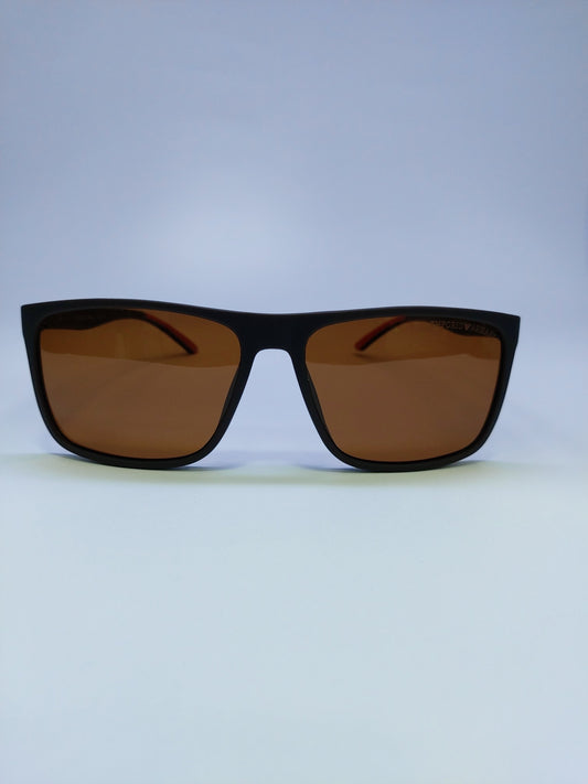 Armani - Brown with Orange Logo - Plastic / Acetate