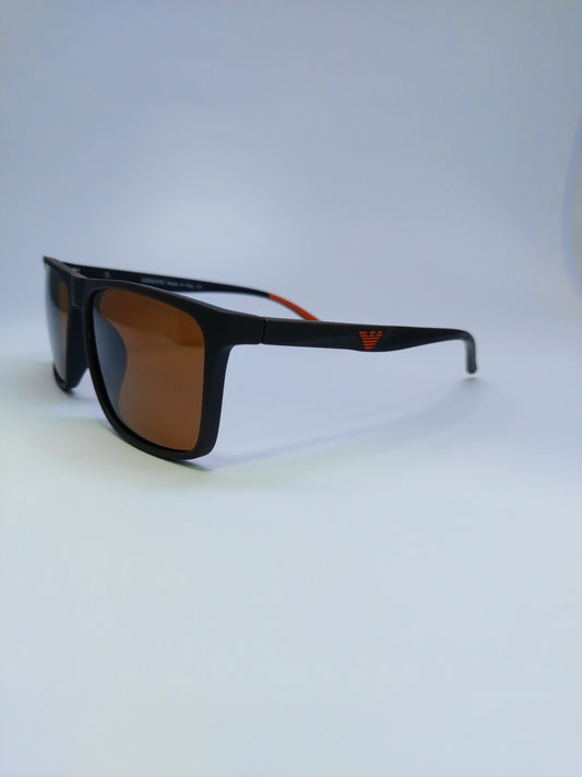 Armani - Brown with Orange Logo - Plastic / Acetate