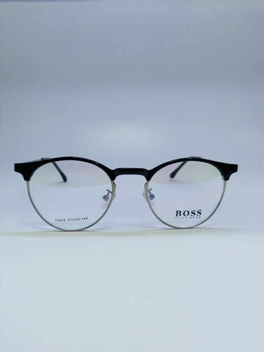 Boss - Round Black and Gold - Plastic / Acetate