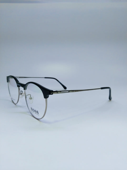 Boss - Round Black and Gold - Plastic / Acetate